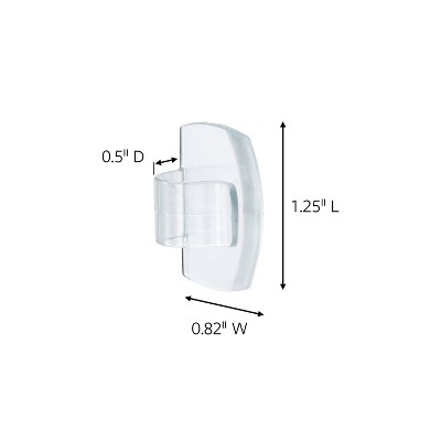 Small Clear Plastic Outdoor Light Clips Value Pack