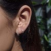 3 Pairs Small Huggie Hoop Earrings Tiny Cartilage Earrings Unisex Cubic Zirconia 8mm/10mm/12mm - 3 of 4