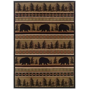 Oriental Weavers Hudson 1066A Black/ Beige Indoor Area Rug - 1'10" x 3'3" - 1 of 4