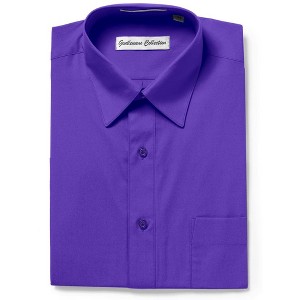 Gentlemens Collection Mens 1904 Short Sleeve Classic Fit Easy Care Dress Shirt- Many Colors Available - 1 of 1