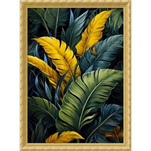 Amanti Art Palms Leaves 40 by Justyna Jaszke Wood Framed Wall Art Print - 1 of 4