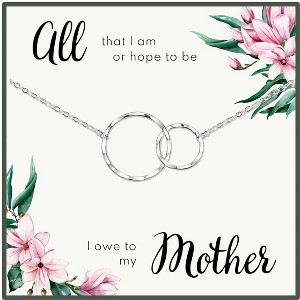 HOPE LOVE SHINE Mom Gifts from Daughter Son Appreciation Mom Necklace 14K Gold Plated Sterling Silver 2 Rings 18" - 1 of 1
