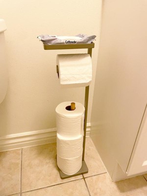 Freestanding Toilet Paper Holder Matte Black - Brightroom 83938892