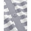 Women's Button Down Knit Striped Cardigan - Long Sleeve Crop Tops with Ribbed Textured Knit and Wavy Neckline, Slim Fit Shrugs - 3 of 4