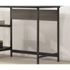 Vynxaria Space-Saving Open Design Desk - Weathered Gray, 2 Storage Shelves, Metal Accents - 4 of 4