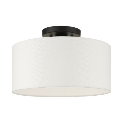 Livex Lighting Meridian 1 - Light Semi-Flush Mount in  Black
