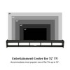 65" MDF Modern Wall-Mounted Floating TV Stand with Open Cubbies, Cord Management, and Minimalist Design for Living Room and Bedroom - 2 of 4