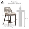 PURPLE LEAF Patio Sunbrella Bar Stools Set of 2 Handwoven Wicker Bar Height Stool Modern Aluminum Outdoor Wicker Barstools with Back and Cushion - 2 of 4