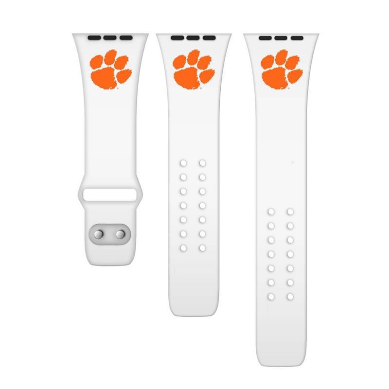 NCAA Clemson Tigers White Apple Watch Band - 42/44/45/49mm, 2 of 4
