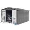 Coolbibila-10Ftx12Ft Storage Sheds, Tool Sheds With Sturdy Aluminum Frames, Metal Sheds With Durable Vents And Customizable Door - 2 of 4