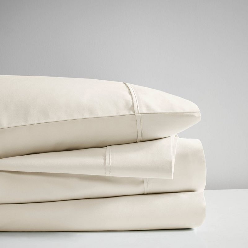 600 Thread Count Cooling Cotton Blend 4pc Sheet Set, 3 of 8