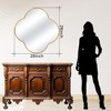 Beautyolove 28 in. W x 28 in. H Scalloped Gold Aluminum Alloy Framed Wall Mirror Quatrefoil Decorative Wall Mirror - 2 of 4