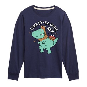 Boys' - Instant Message - Turkeysaurus Rex Long Sleeve Graphic T-Shirt - 1 of 4