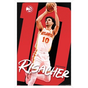 Trends International NBA Atlanta Hawks - Zaccharie Risacher 25 Framed Wall Poster Prints - 1 of 4