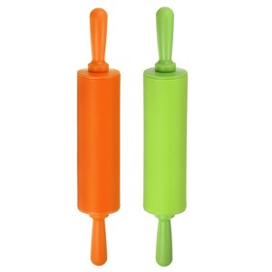 Unique Bargains Silicone Small Smooth Non-stick Heat-resistant Rolling Pins 2 Pcs - 1 of 4