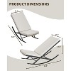 2-Piece Outdoor Rocking Lounge Chair,Patio Rocking Chairs with Padded Cushion & Metal Frame for Garden Backyard Porch - 2 of 4
