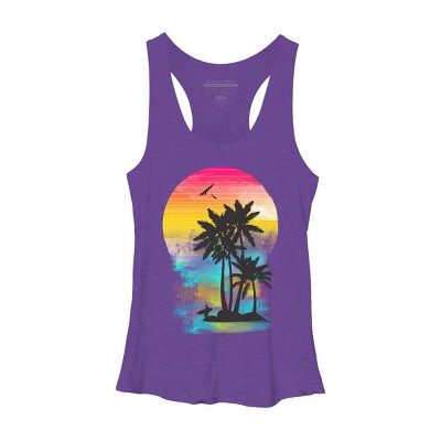 Women's Design By Humans Color of Summer By clingcling Racerback Tank Top