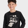 Boys' Long Sleeve Polaroid Camera Graphic T-Shirt - Cat & Jack™ Black - 2 of 4