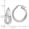 Black Bow Jewelry 4mm Polished Freeform Hoop Earrings in Sterling Silver, 19mm (3/4 in) - 4 of 4