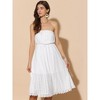 INSPIRE CHIC Women's Strapless Lace Tie Waist Summer Midi Dress - 4 of 4