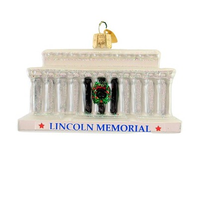 Old World Christmas 2.5 Inch Lincoln Memorial Tree Ornament , Ornament Honest Abe (1PC)