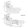 3 in 1 Accent Sofa Chair, Convertible Chaise Lounge Sleeper Chair Sofa   Bed with 2 USB Ports, Bluetooth Speaker 4B -ModernLuxe - 3 of 4