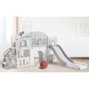 Toddler Slide 8 In 1 Toddler Playset for Toddlers Age 1-3，Playground with Climber, Crawling Tunnel, Basketball Hoop, Telescope, Toy Storage - 2 of 4