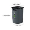 LunaLulinlk Gray kitchen trash can extra large trash can plastic round trash can - 2 of 4