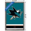 Trends International NHL San Jose Sharks - Logo 21 Framed Wall Poster Prints - 3 of 4