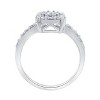 GILDED 1/2 CTTW Natural Diamond Cushion-Shaped Ring in Sterling Silver with Miracle Plating, Size 7 - 3 of 4