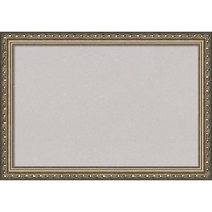 Amanti Art Parisian Silver Wood Framed Corkboard, Grey Cork - 1 of 4