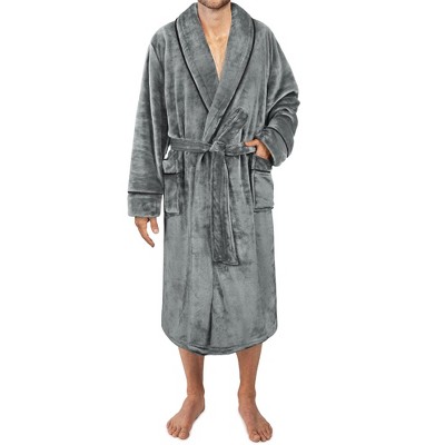 Pavilia Mens Soft Robe, Plush Warm Bathrobe For Men, Long Spa Fleece ...