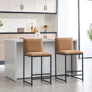 Modern Lounge Chair with Metal Base, Ergonomic Seat, High-Resilience Foam, Minimalist Design for Office, Living Room, or Bar Area-Coolbibila - 1 of 4