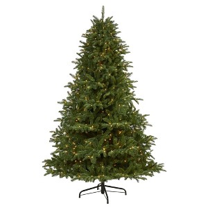 Nearly Natural 7’ South Carolina Spruce Prelit Artificial Christmas Tree - 1 of 1