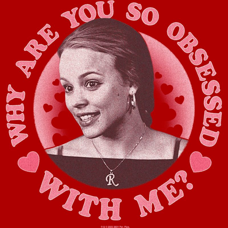 Men's Mean Girls Valentine's Day Regina George Why are You so Obsessed With Me T-Shirt, 2 of 6