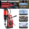 Magnetic Drill Press 1550W 2922lbf/13000N 500RPM 10-Speed With 3Pcs Drill Bits - 2 of 4