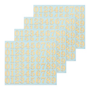 Unique Bargains 3D Small Self-Adhesive 1 to 9  Number Resin Stickers 4 Sheets - 1 of 4