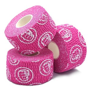 WOD Nation Bulk 12-Pack Weightlifting Hook Grip Tape, Comfortable & Stretchy Athletic Thumb Tape for Exercise (23ft/Roll)- Pink - 1 of 4