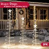 SYNCFUN 3 Packs Spiral Tree Christmas Decoration Outdoor, 218 LED Decorative Yard Lights with Stakes for Outside Lawn Garden Christmas Eve Night Decor - 4 of 4