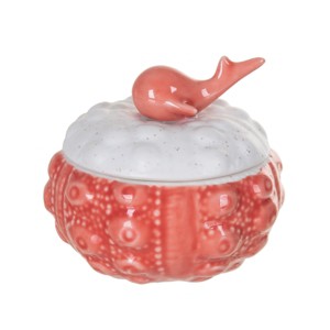 Beachcombers Coral & Bisque Urchin Whale Treasure Box - 1 of 3