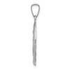 Black Bow Jewelry 14k White Gold Solid Oval Miraculous Medal Pendant, 15 x 28mm - 2 of 4