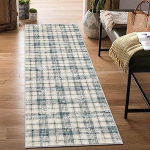 Non-Slip Machine Washable Runner Rugs Low Pile Area Rugs Non-Shedding Foldable Floor Mats for Hallway, Bathroom Kitchen - 1 of 4