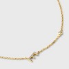 14K Gold Dipped Cubic Zirconia Initial Necklace - A New Day™ - 4 of 4