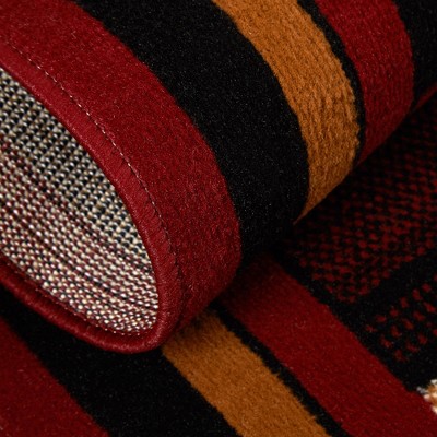 Ariana Red and Brown Geometric 3-Piece Area Rug Set