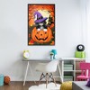 Stupell Industries Cat Peeking from Jack-o-Lantern Framed Giclee Art, Black, 20" x 30" - 3 of 4