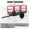 COZONY Tow Behind ATV Trailer Dump Cart, 1500 lbs/22 Cu.Ft Heavy Duty Utility Wagon, Steel Garden Cart, 2 Wheels for Tractor, UTV, Lawn Mower - 3 of 4