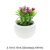 Unique Bargains Artificial Plants Mini Rose Arrangement Plastic 3.15"x3.15"x4.33" 1 Pcs - 3 of 4