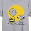 Women's - Peanuts - Snoopy and Charlie Brown Oversized Graphic T-Shirt - 2 of 4