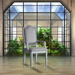 21.7" House Marchese Two-Tone Accent Chair with Nailhead Trim & Armrest - Acme Furniture - 1 of 4