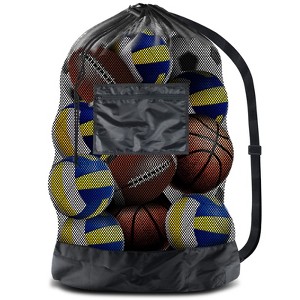 Generic Thickened Extra Large Sports Ball Bag Mesh Socce Ball Bag Heavy Duty Drawstring Bags Team Work - 1 of 4